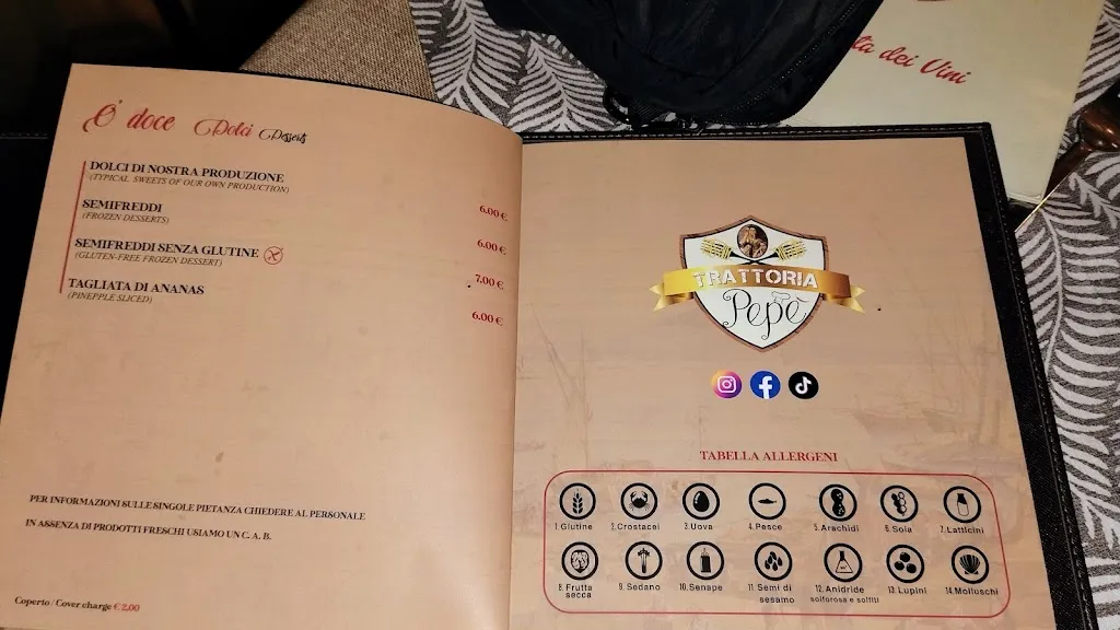 Menu_Trattoria Pepé_San Nicola la Strada_image_2