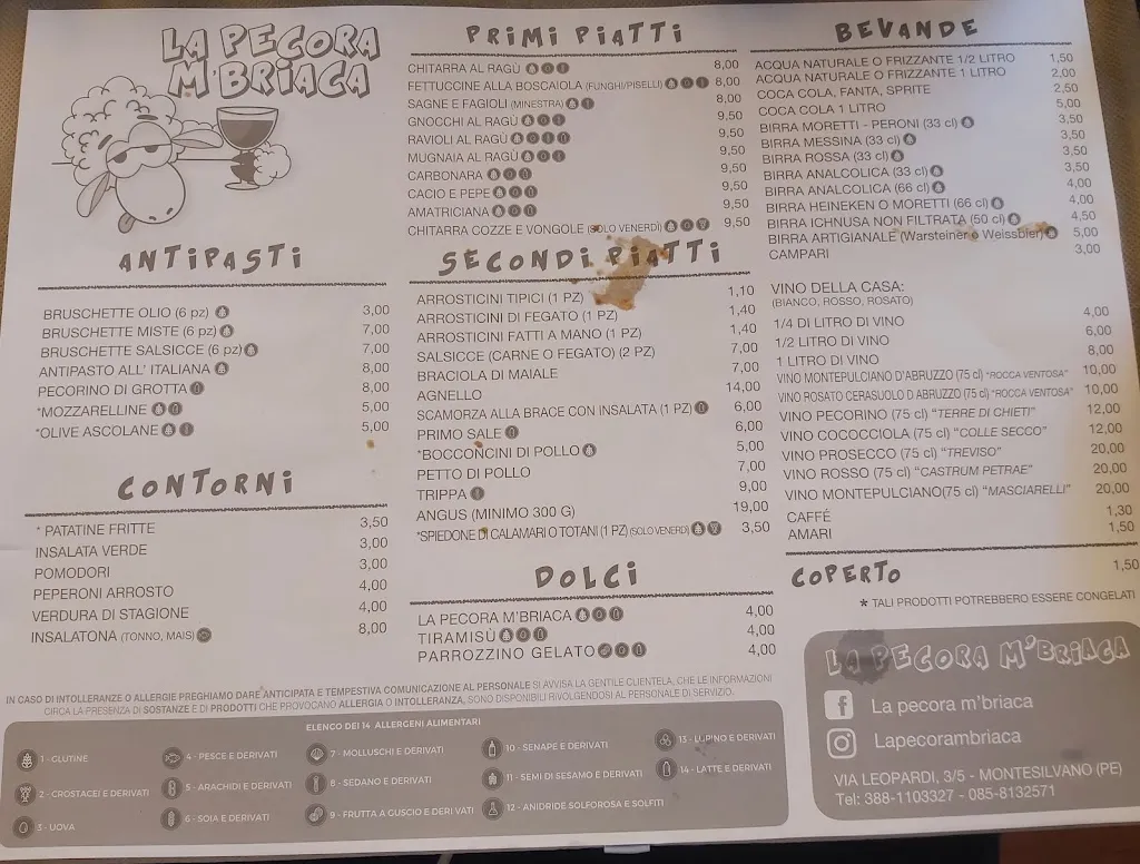 Menu_La Pecora M'Briaca_Montesilvano Marina_image_2