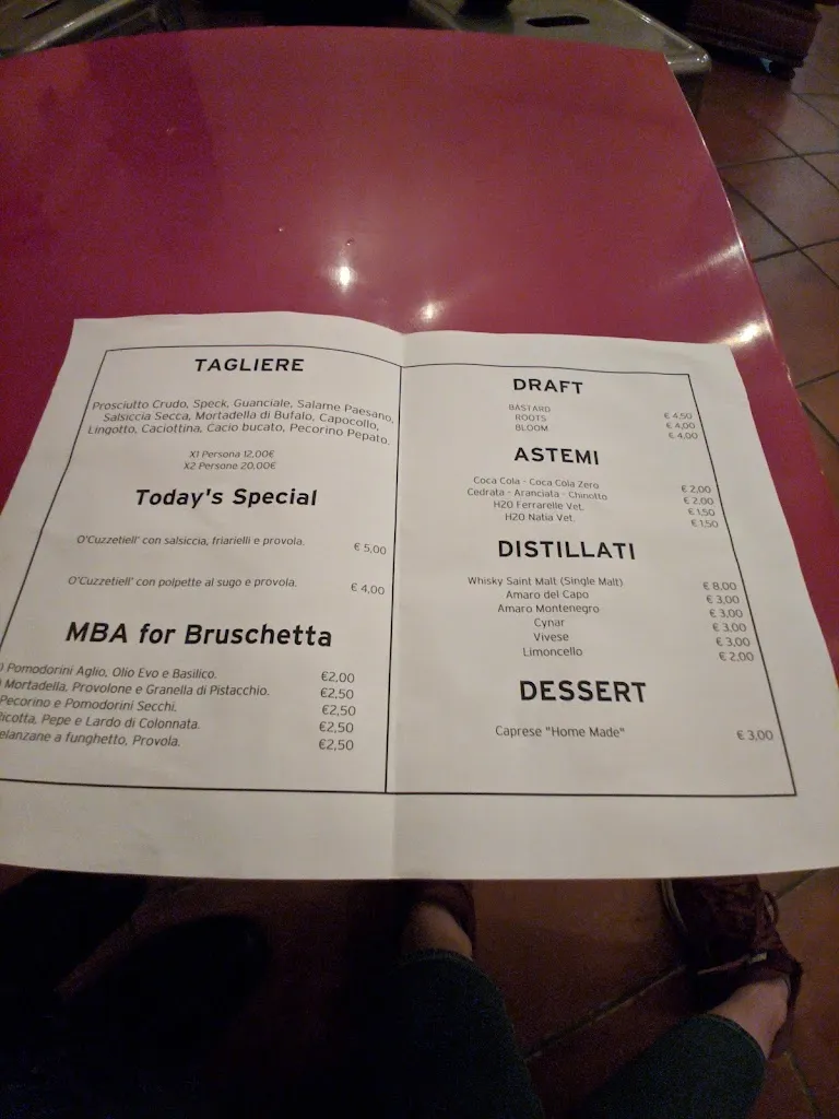 Menu_MBA MicroBirrificio Artigianale_San Nicola la Strada_image_1