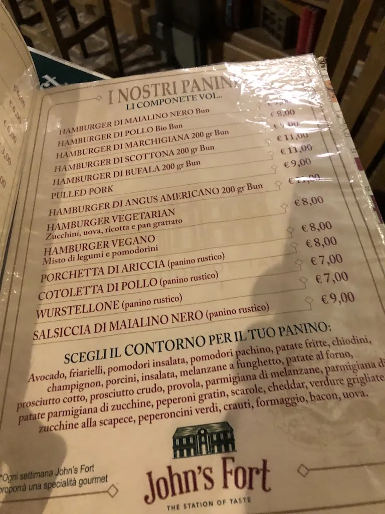 Menu_John's Fort Pub Pizzeria Steakhouse_San Vitaliano_image_3
