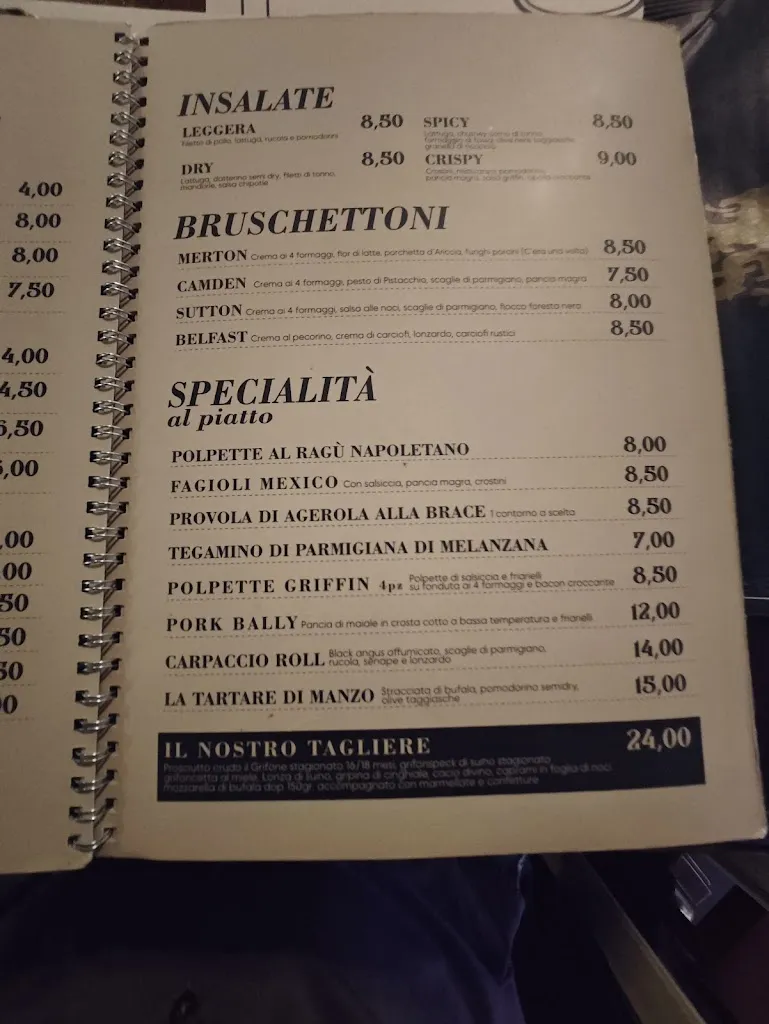 Menu_Griffin Pub e Grill Pizza Gourmet_San Vitaliano_image_4