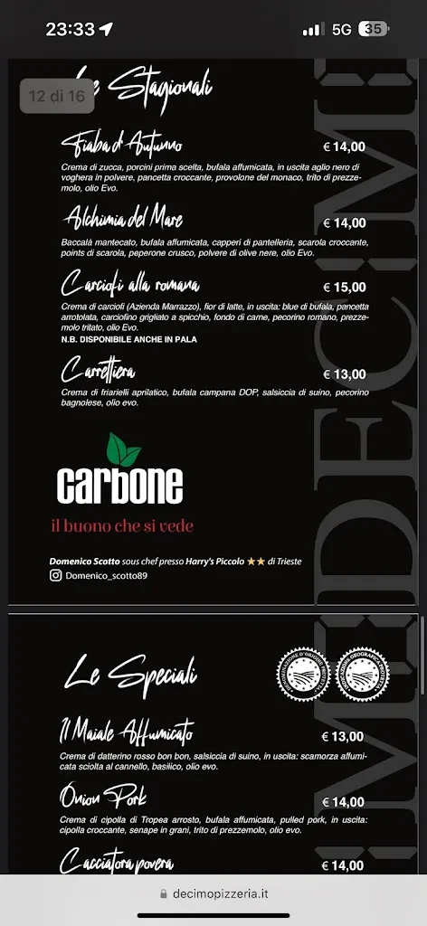 Menu_Decimo - Pizzeria di Luca Siano_San Valentino Torio_image_1