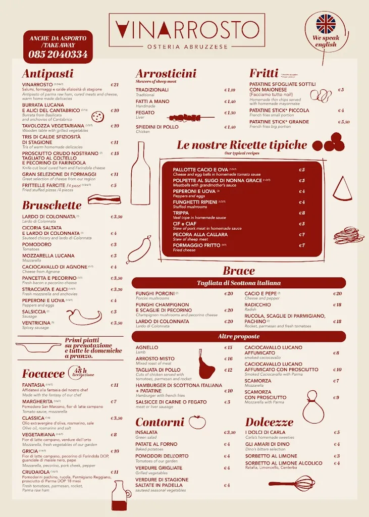 Menu_Vinarrosto Osteria Abruzzese, Brace Arrosticini_Montesilvano Marina_image_1