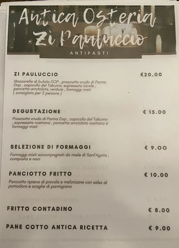 Menu_Antica Osteria Zi' Pauluccio_Sant'Agata de'Goti_immagine_4