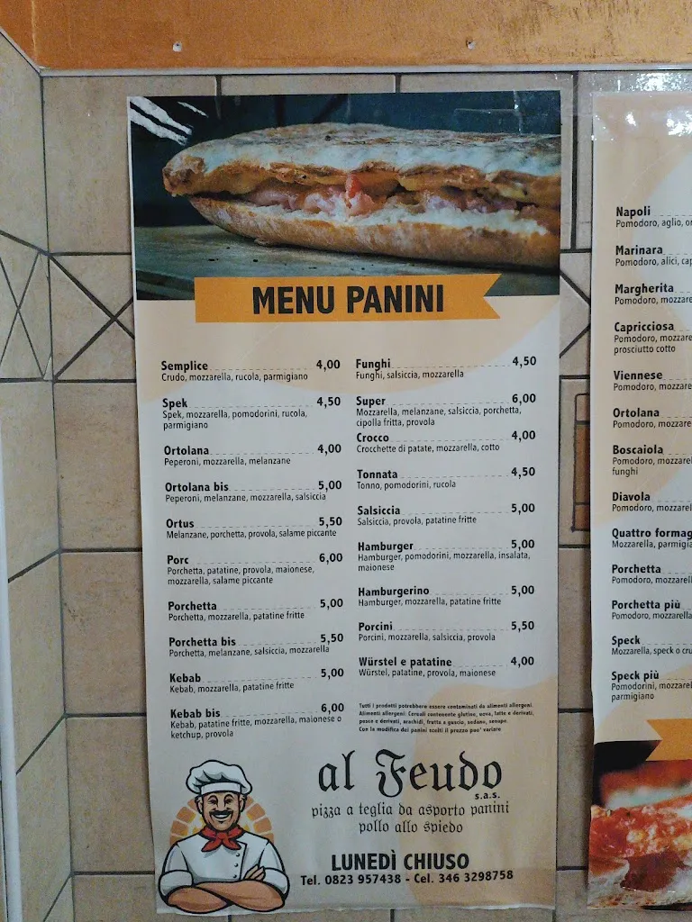 Menu_Pizzeria Al Feudo Di Sacco Maria Antonietta_Sant'Agata de'Goti_immagine_1