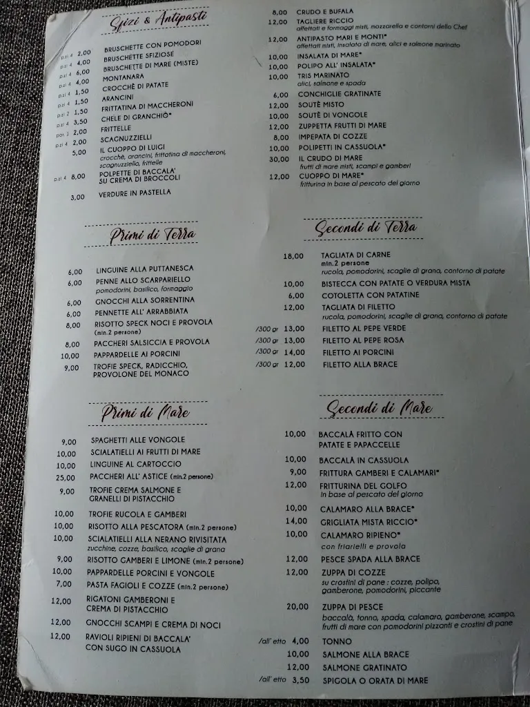 Menu_Riccio Restaurant_Santa Maria A Vico_immagine_1