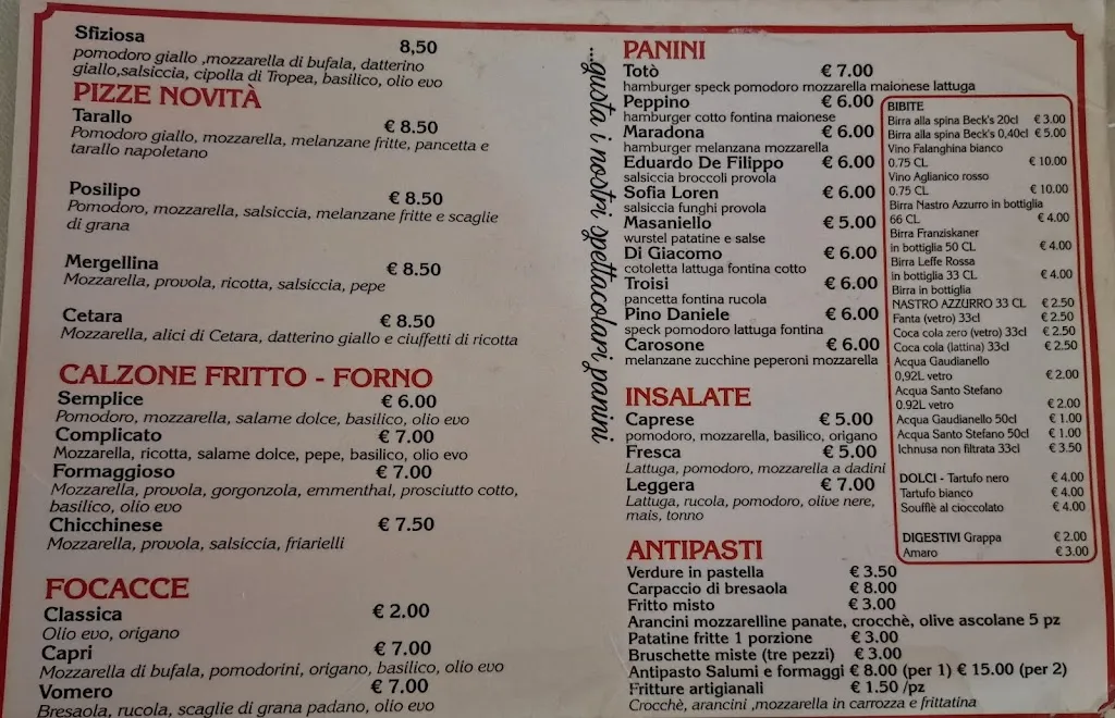Menu_Pizzeria napoletana da Michele_Sapri_image_2