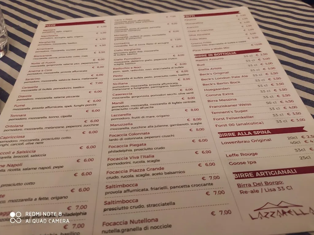 Menu_Stabilimento Balneare Lazzarella - Ristorante - Pizzeria - Cockatail Bar_Sapri_immagine_4