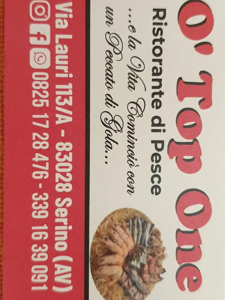 Menu_Ristorante O' Top One_Serino_immagine_1