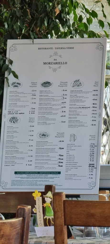 Menu_Ristorante Taverna Verde da Morzariello_Serrara Fontana_immagine_3