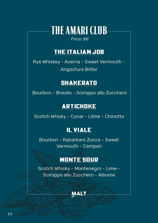 Menu_Malt , Tailor Made Cocktails & Whisky Club_Somma Vesuviana_image_3