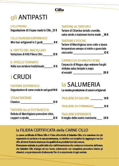 Menu_Cillo Experience Braceria Somma Vesuviana_Somma Vesuviana_image_1