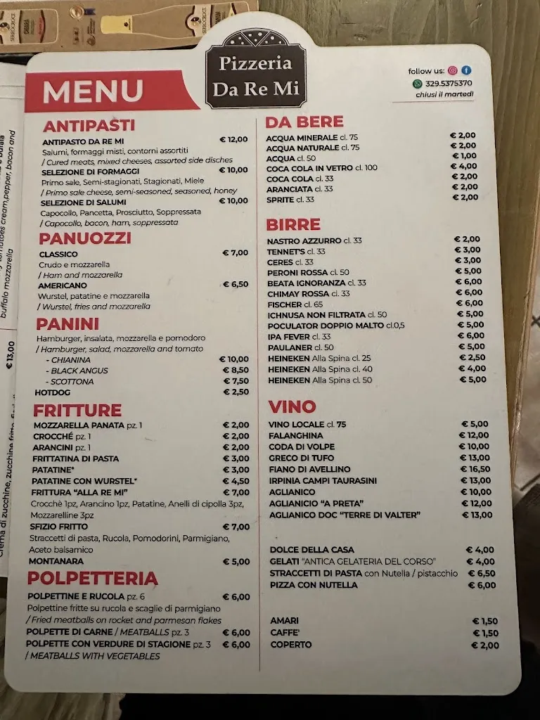 Menu_Pizzeria Da re mi_Summonte_image_1