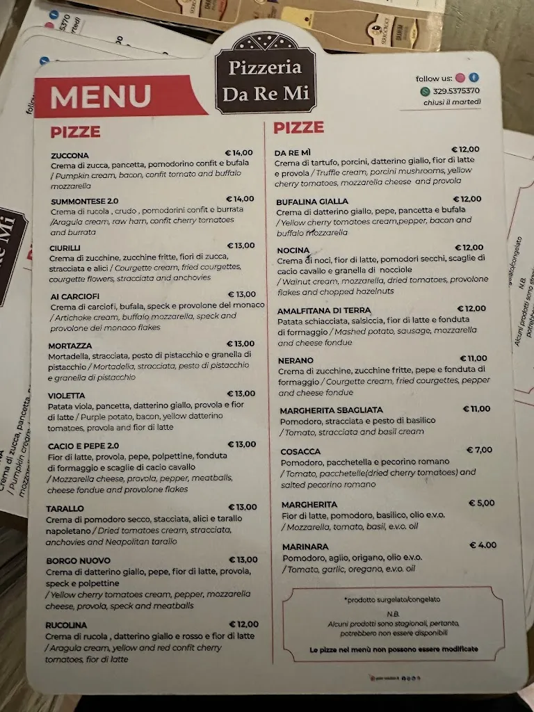Menu_Pizzeria Da re mi_Summonte_image_2