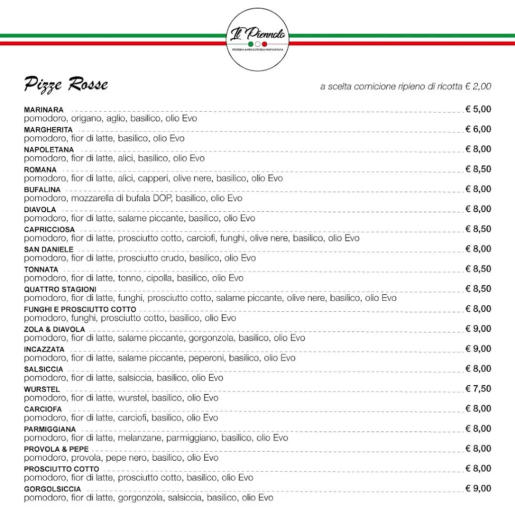 Menu_Pizzeria Napoletana IL PIENNOLO_Montesilvano Marina_image_1