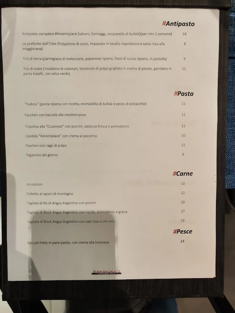 Menu_#Amemipiace - Osteria Contemporanea_Telese_immagine_1