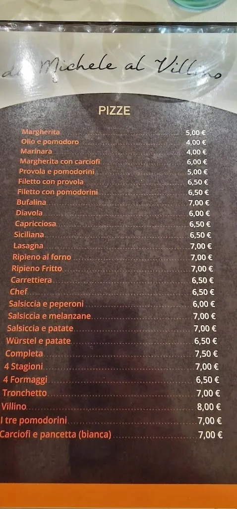 Menu_Ristorante Pizzeria Da Michele Al Villino_Torre Caracciolo_image_1