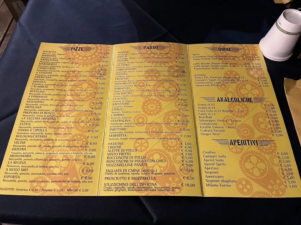 Menu_La Vecchia Officina Pub Pizzeria Ristorante_Torre Orsaia_image_1