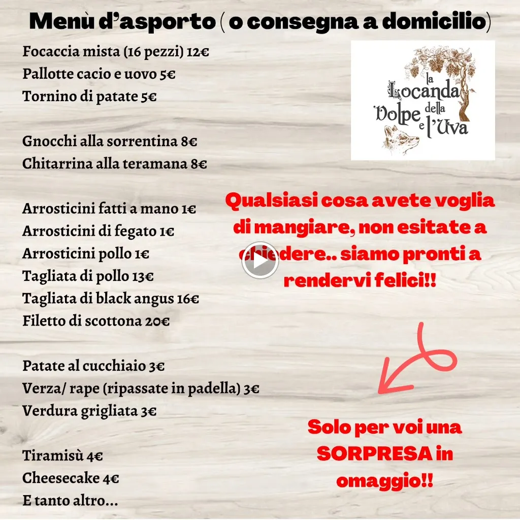 Menu_La Locanda della Volpe e L'Uva_Montesilvano Marina_image_1