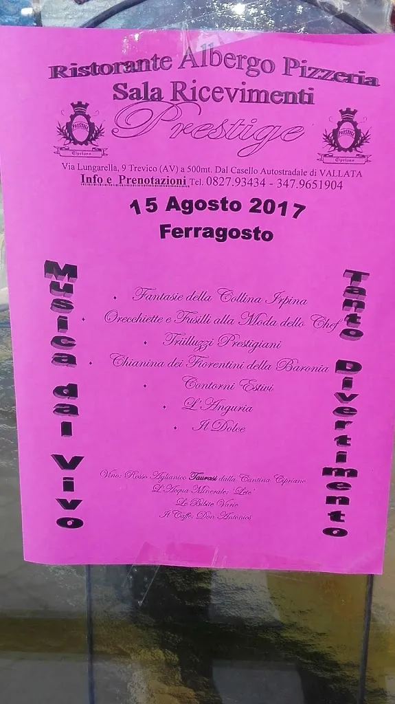 Menu_Hotel Ristorante Pizzeria Prestige_Trevico_image_2