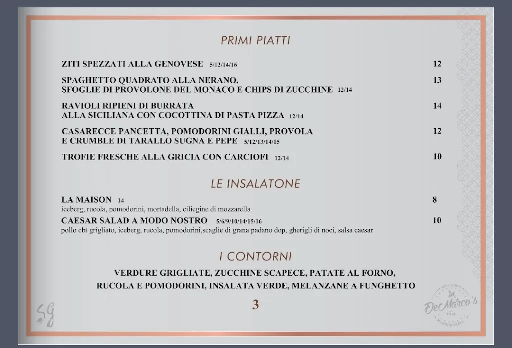 Menu_De Marco'S Restaurant_Trentola-Ducenta_image_3