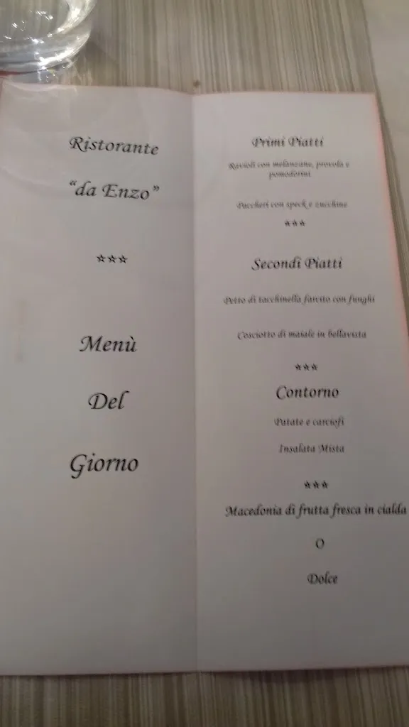Menu_Ristorante Pizzeria Da Enzo Di C. Bevilacqua_Venticano_image_1