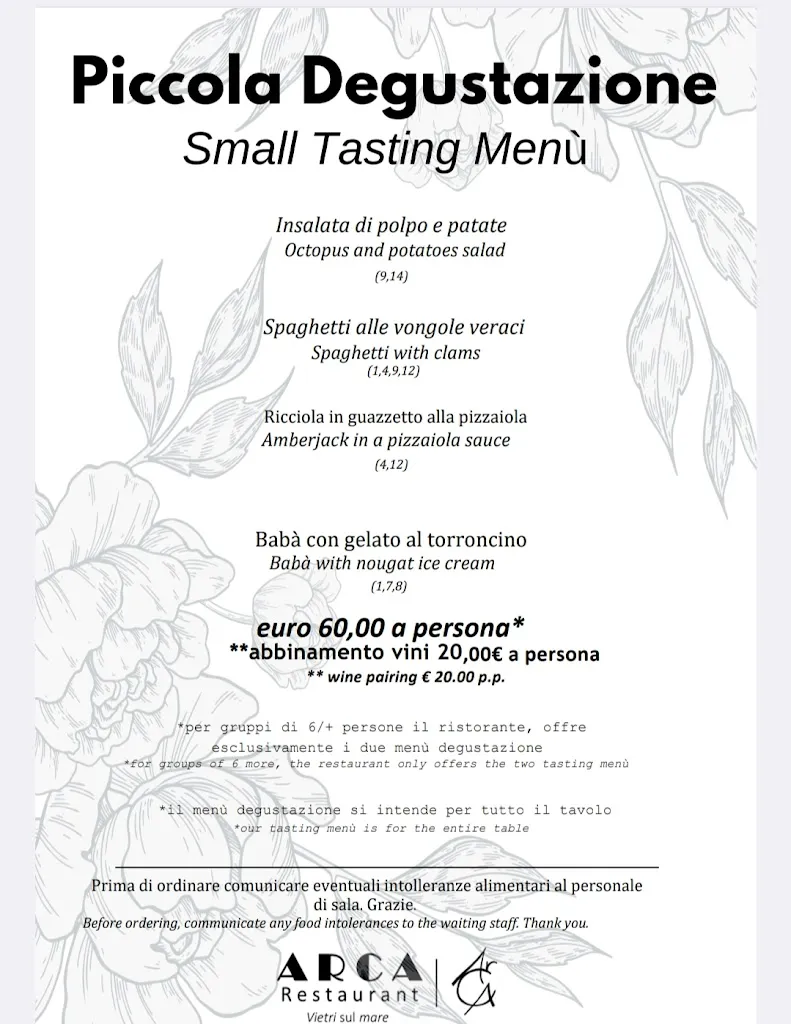 Menu_Arca Restaurant_Vietri sul Mare_image_3