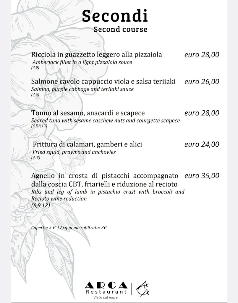 Menu_Arca Restaurant_Vietri sul Mare_image_4
