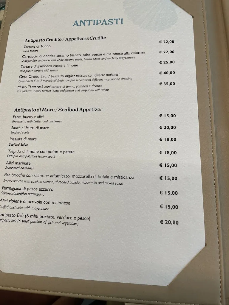 Menü_Ristorante Evu'_Vietri sul Mare_Bild_2