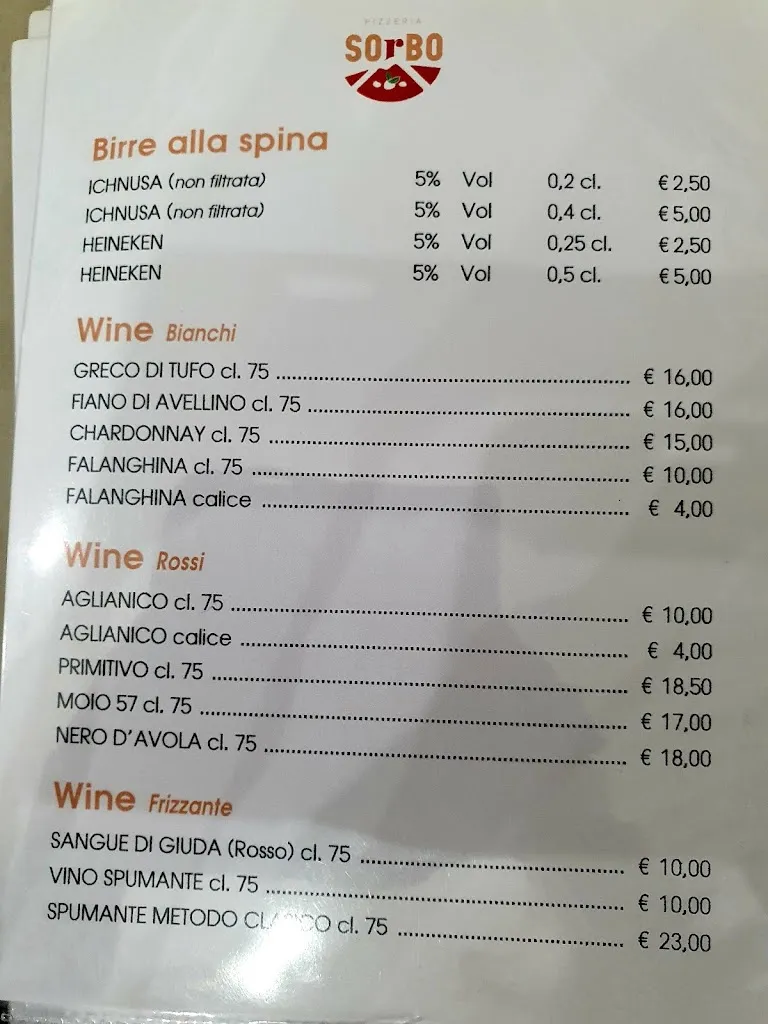 Menu_Sorbo Ristorante Pizzeria_Villa Literno_image_4