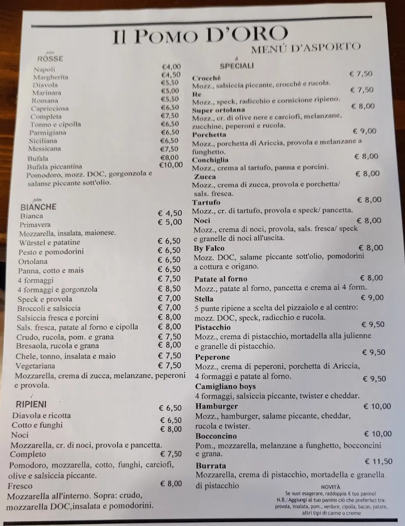 Menu_Il Pomo D'Oro_Vitulazio_image_1