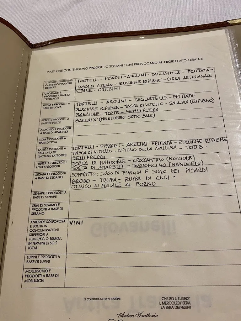 Menü_Antica Trattoria Giovanelli dal 1939_Agazzano_Bild_3