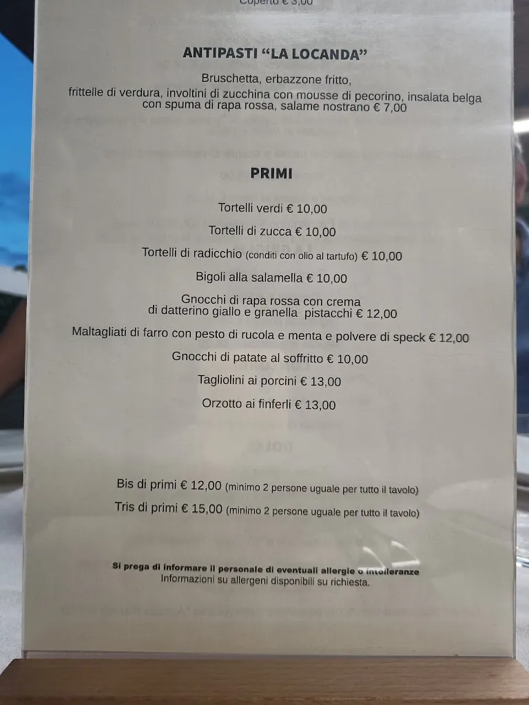 Menü_Ristorante La Locanda_Albinea_Bild_4