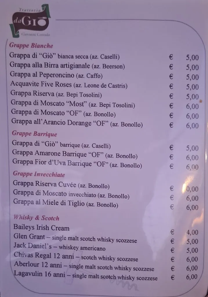 Menu_Trattoria Da Gio'_Argelato_image_1
