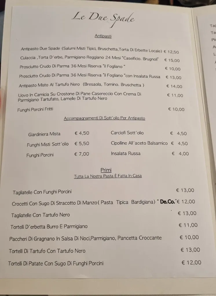 Menu_Ristorante Le Due Spade_Bardi_image_4