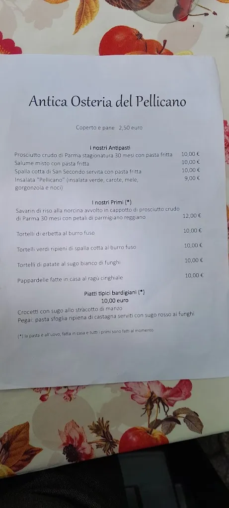 Menu_Antica Osteria del Pellicano_Bardi_image_1