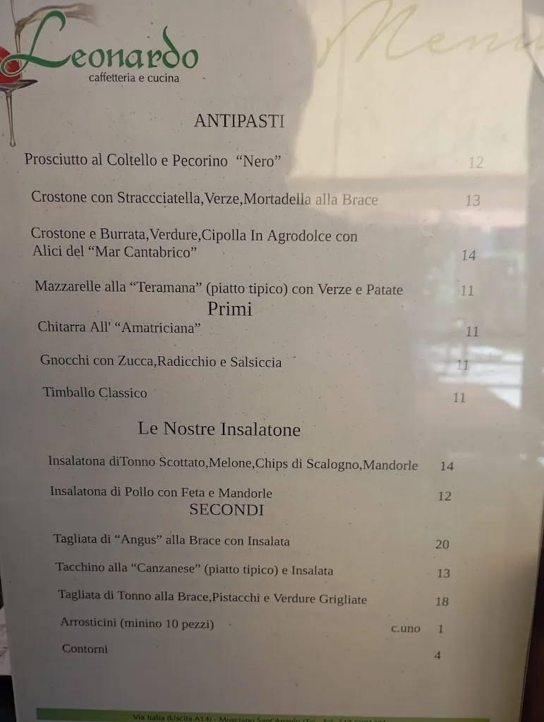 Menu_Leonardo Caffetteria & Cucina_Mosciano Sant'Angelo_image_1