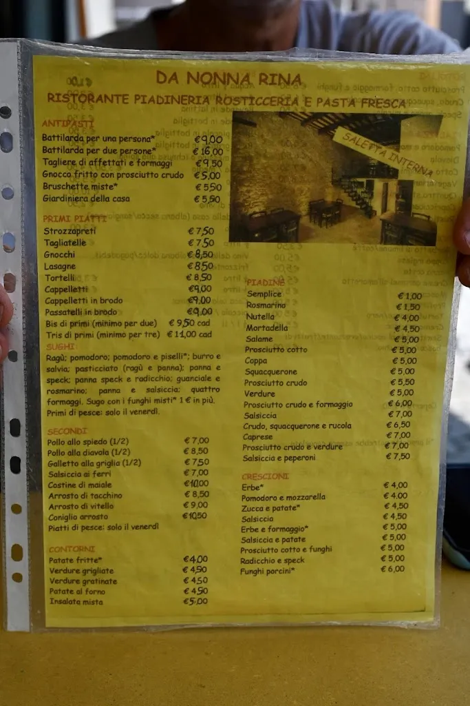 Menü_Da Nonna Rina_Bertinoro_Bild_1