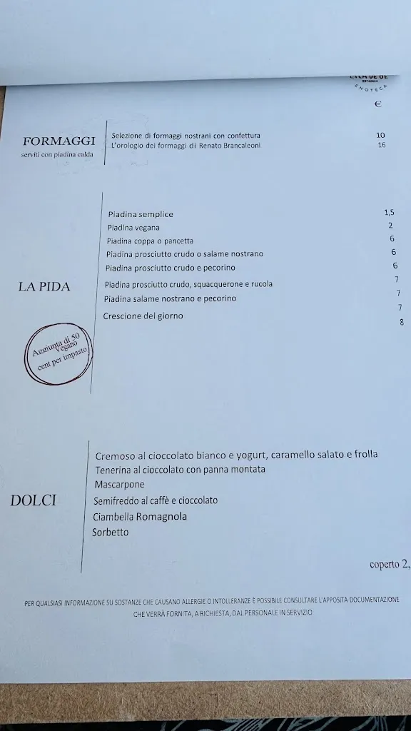 Menu_Ca’ de Bè Osteria Enoteca_Bertinoro_image_1