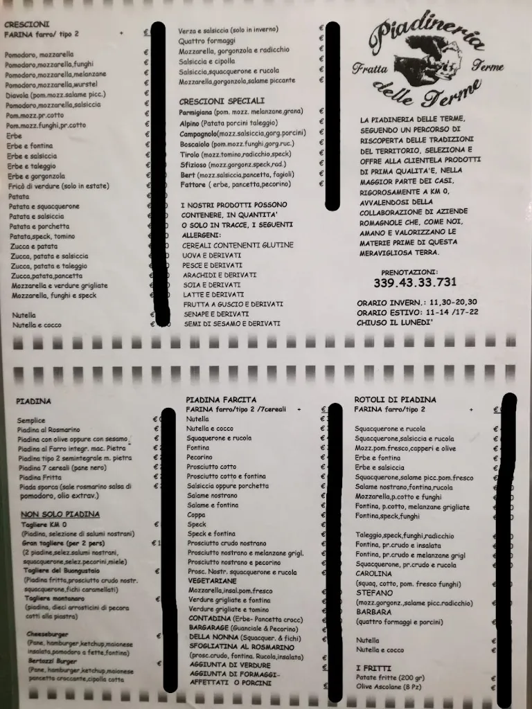 Menu_Piadineria Delle Terme_Bertinoro_image_2