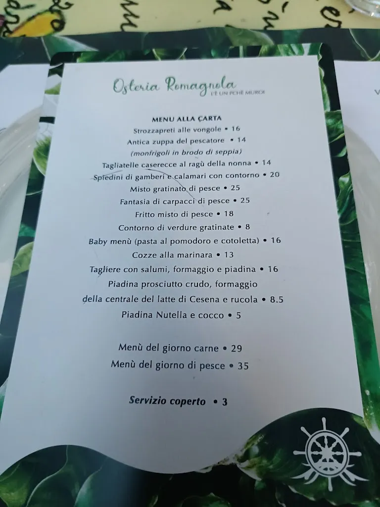 Menu_Osteria Romagnola 