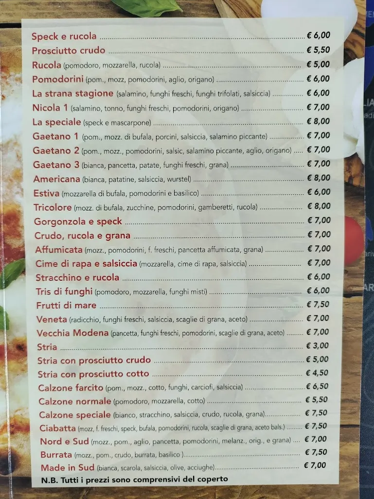 Menu_Pizzeria Santa Lucia_Bomporto_image_2