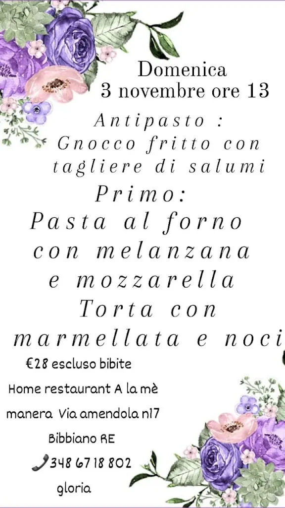 Menu_Home restaurant *A La Mè Manera* Bibbiano via Amendola 17 RE_Bibbiano_image_3