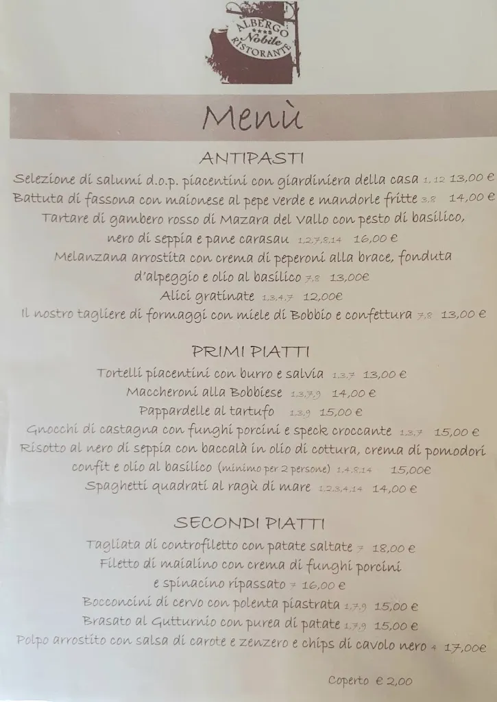 Menu_Albergo Ristorante Nobile_Bobbio_image_1