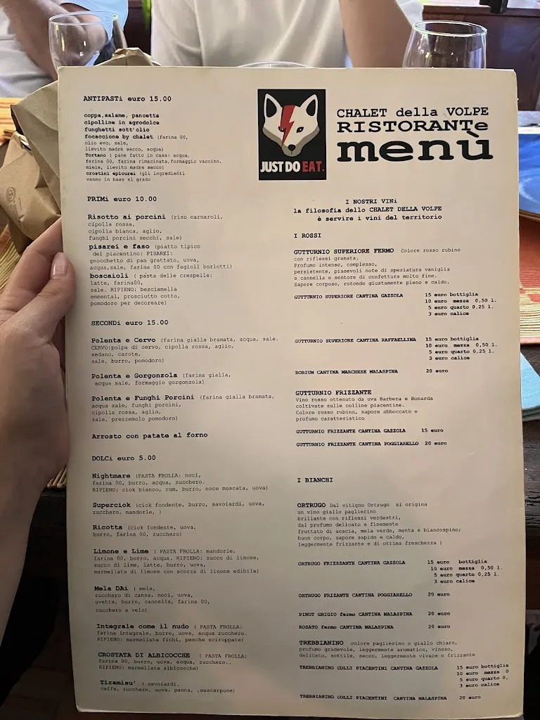 Menü_Chalet della Volpe_Bobbio_Bild_1