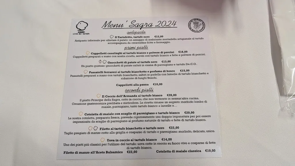 Menu_Sagra del Tartufo di Bondeno Città del Tartufo_Bondeno_image_1