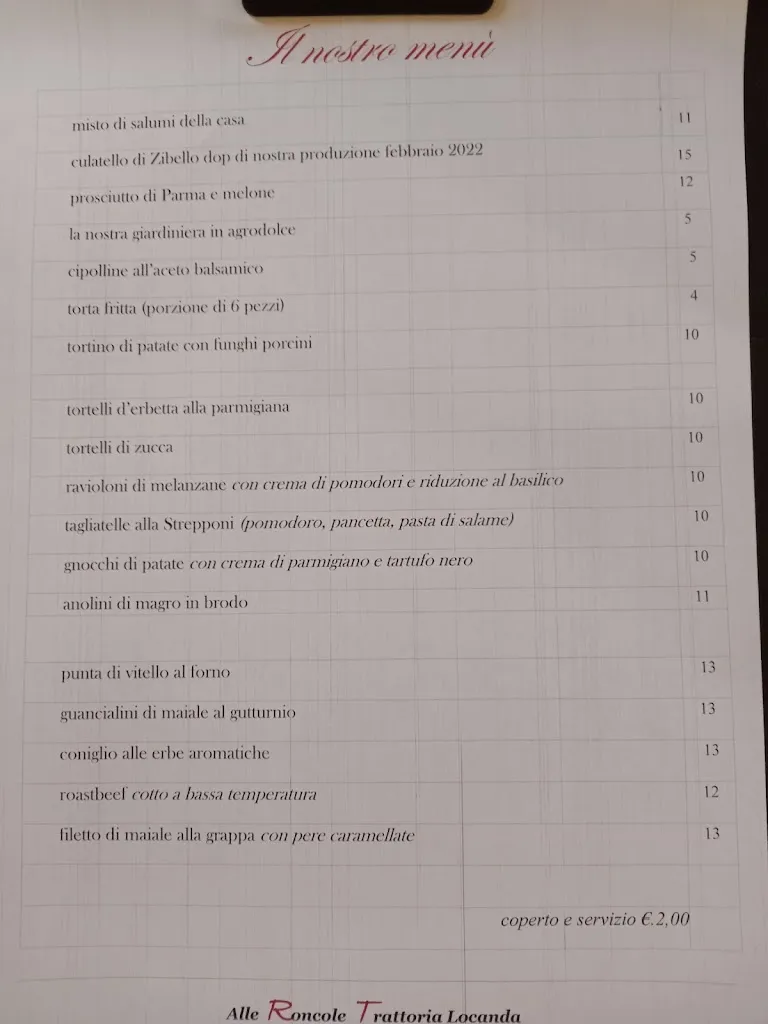 Menu_Alle Roncole - Ristorante Con Locanda Busseto_Busseto_immagine_3
