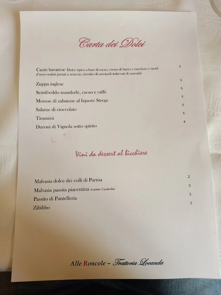 Menu_Alle Roncole - Ristorante Con Locanda Busseto_Busseto_immagine_4