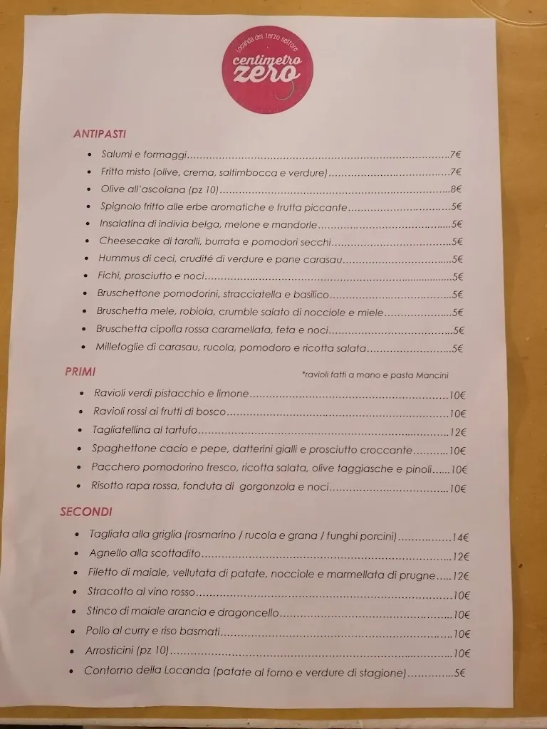 Menu_Centimetro Zero - Locanda Del Terzo Settore_Pagliare_image_3