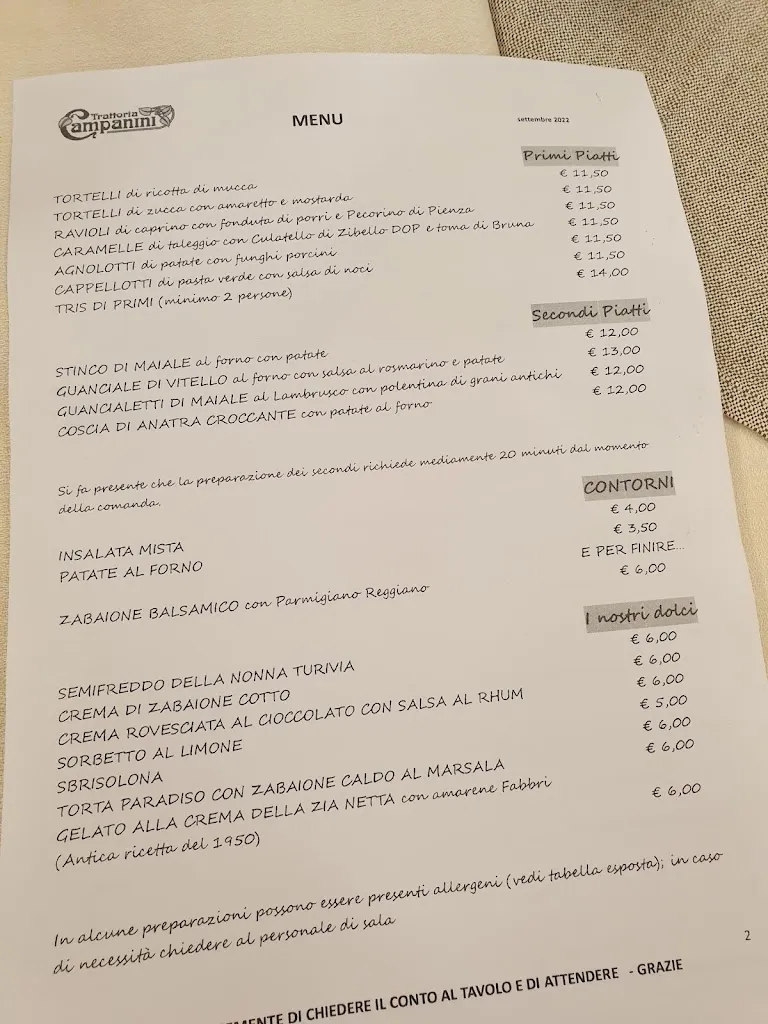 Menü_Trattoria Campanini_Busseto_Bild_2